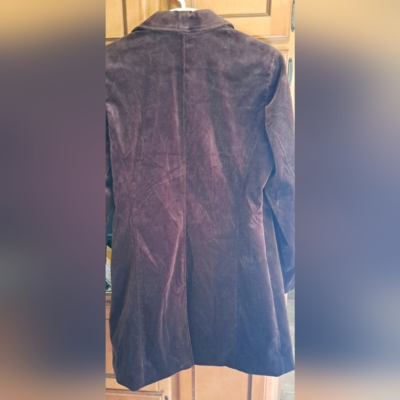 Ladies VTG Trench Crushed Velvet Blazar By Pursuits LTD. FULLY LINED SIZE 10 - Picture 5 of 14